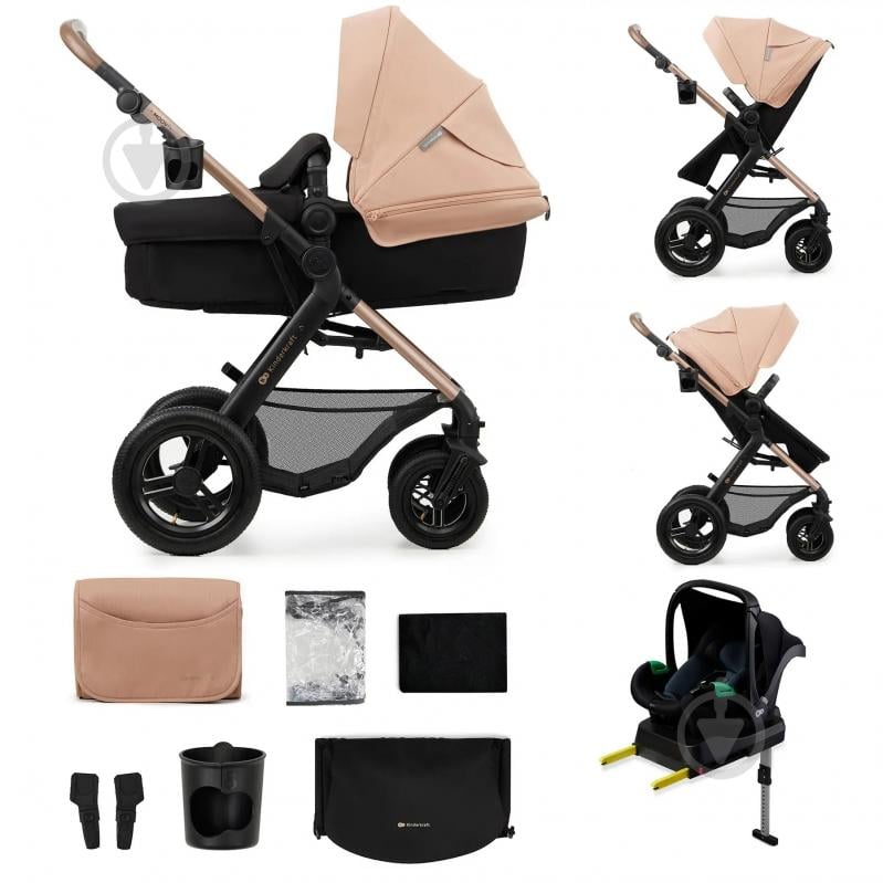 Коляска 3 в 1 Kinderkraft Moov 2 Air Sand Beige (KSMOOV02BEG0000) - фото 12