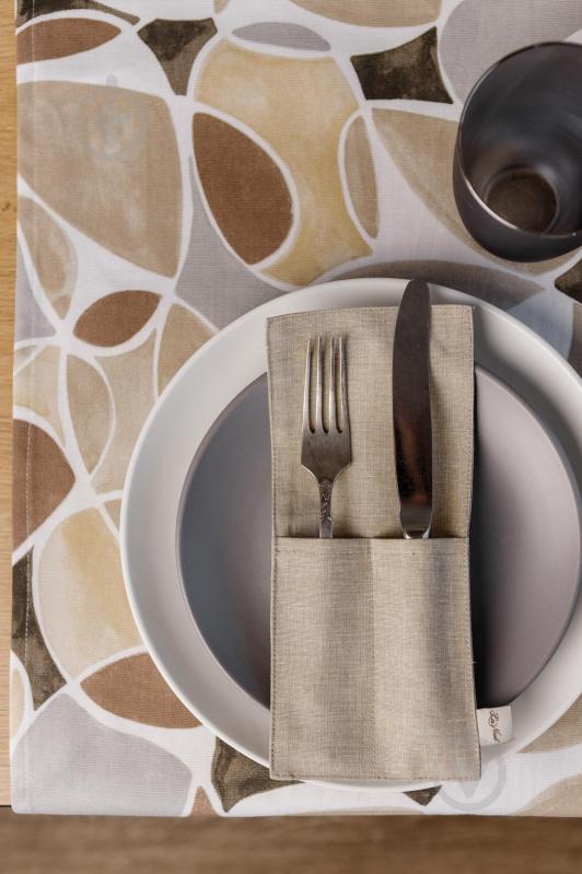 Чехол для приборов La Nuit "КАМНИ" Беж 10x24 см - фото 3 Чехол для приборов La Nuit "КАМНИ" Беж 10x24 см - фото 3