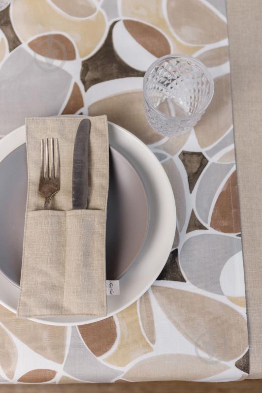 Чехол для приборов La Nuit "КАМНИ" Беж 10x24 см - фото 10 Чехол для приборов La Nuit "КАМНИ" Беж 10x24 см - фото 10