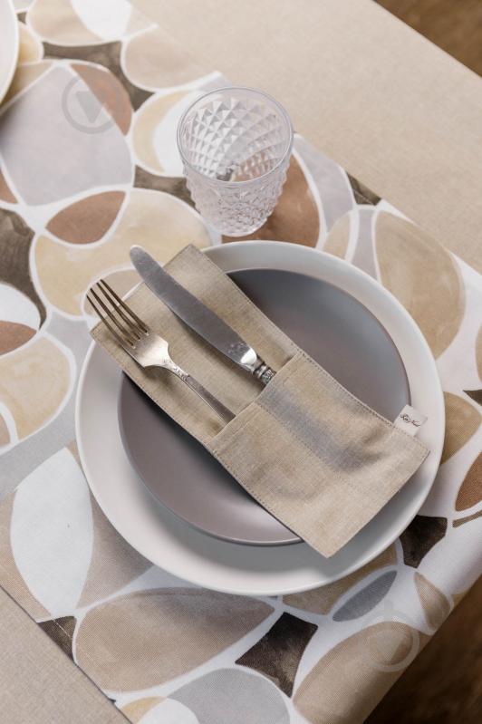 Чехол для приборов La Nuit "КАМНИ" Беж 10x24 см - фото 11 Чехол для приборов La Nuit "КАМНИ" Беж 10x24 см - фото 11