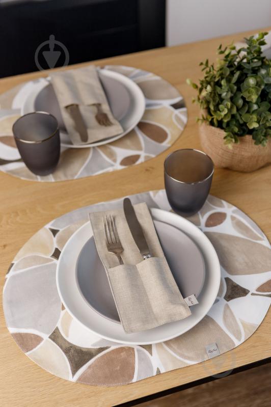 Чехол для приборов La Nuit "КАМНИ" Беж 10x24 см - фото 7 Чехол для приборов La Nuit "КАМНИ" Беж 10x24 см - фото 7