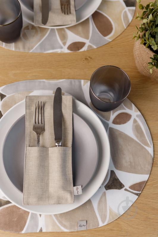 Чехол для приборов La Nuit "КАМНИ" Беж 10x24 см - фото 4 Чехол для приборов La Nuit "КАМНИ" Беж 10x24 см - фото 4