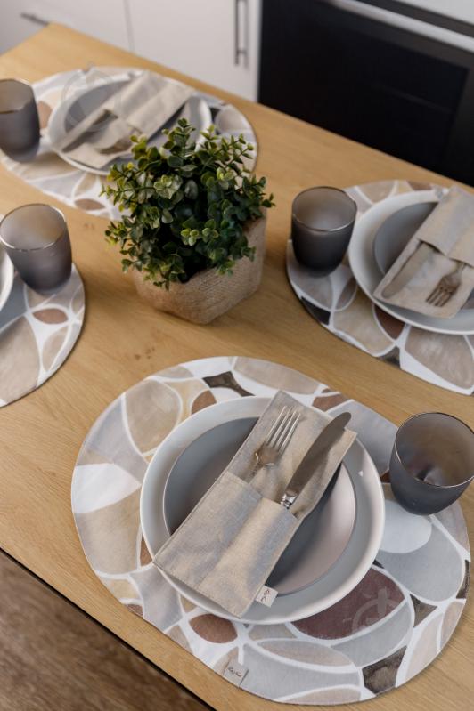 Чехол для приборов La Nuit "КАМНИ" Беж 10x24 см - фото 9 Чехол для приборов La Nuit "КАМНИ" Беж 10x24 см - фото 9