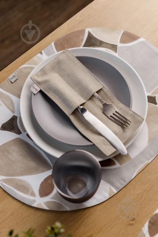 Чехол для приборов La Nuit "КАМНИ" Беж 10x24 см - фото 6 Чехол для приборов La Nuit "КАМНИ" Беж 10x24 см - фото 6