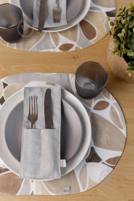 Чехол для приборов La Nuit "КАМНИ" Серый 10x24 см - фото 12 Чехол для приборов La Nuit "КАМНИ" Серый 10x24 см - фото 12