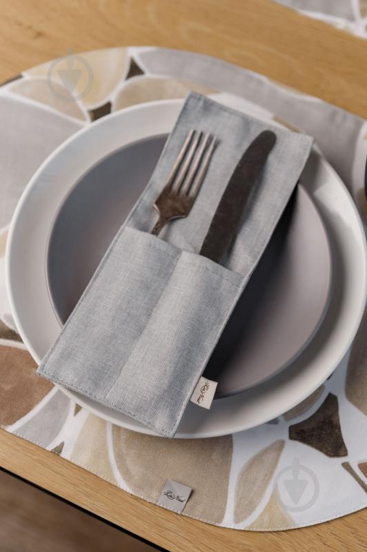 Чехол для приборов La Nuit "КАМНИ" Серый 10x24 см - фото 10 Чехол для приборов La Nuit "КАМНИ" Серый 10x24 см - фото 10