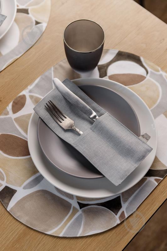 Чехол для приборов La Nuit "КАМНИ" Серый 10x24 см - фото 11 Чехол для приборов La Nuit "КАМНИ" Серый 10x24 см - фото 11