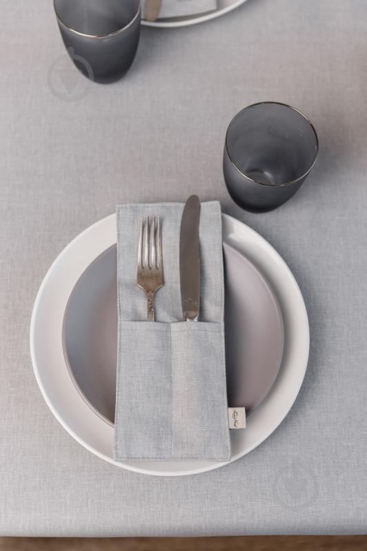 Чехол для приборов La Nuit "КАМНИ" Серый 10x24 см - фото 2 Чехол для приборов La Nuit "КАМНИ" Серый 10x24 см - фото 2