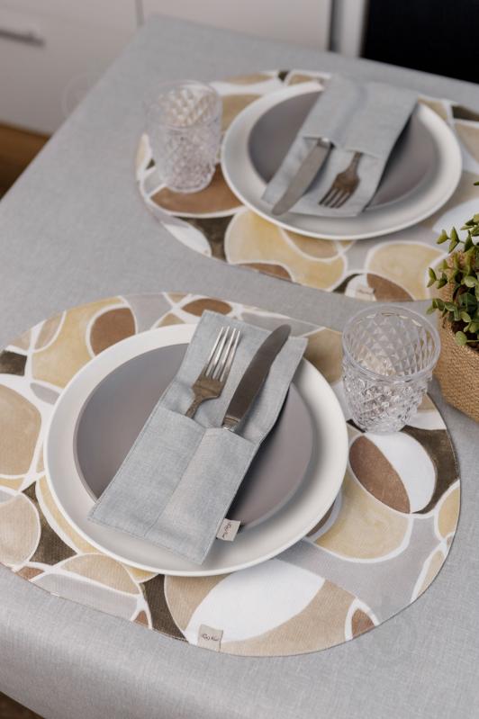 Чехол для приборов La Nuit "КАМНИ" Серый 10x24 см - фото 16 Чехол для приборов La Nuit "КАМНИ" Серый 10x24 см - фото 16