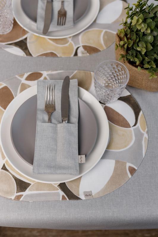 Чехол для приборов La Nuit "КАМНИ" Серый 10x24 см - фото 15 Чехол для приборов La Nuit "КАМНИ" Серый 10x24 см - фото 15