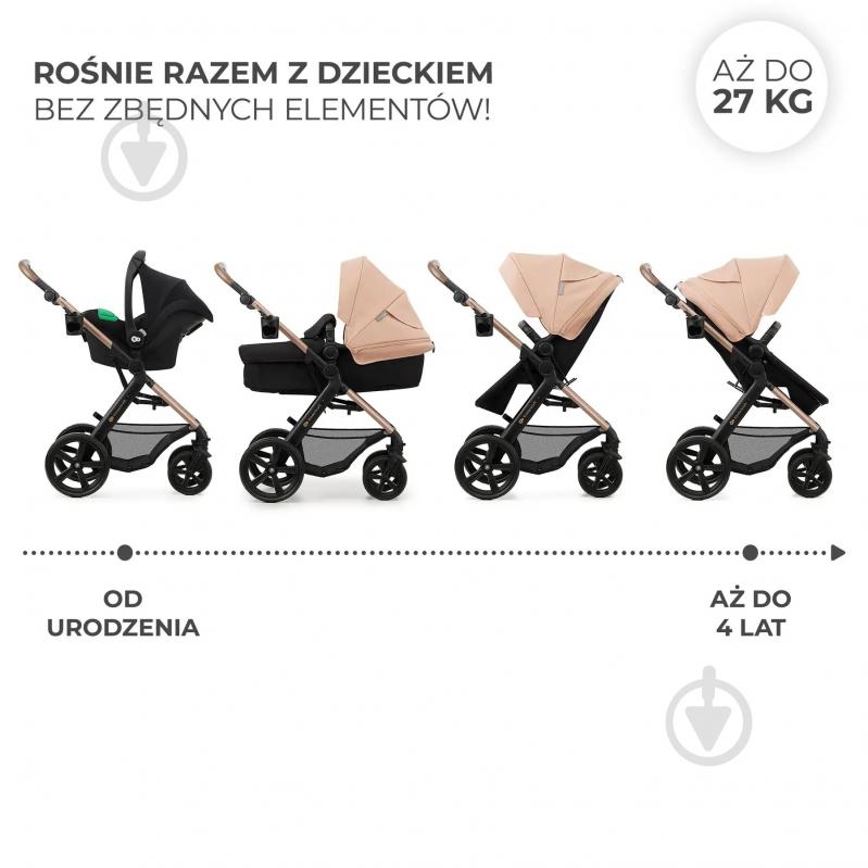 Коляска 3 в 1 Kinderkraft Moov 2 Sand Beige (KSMOOV02BEGEV00) - фото 24