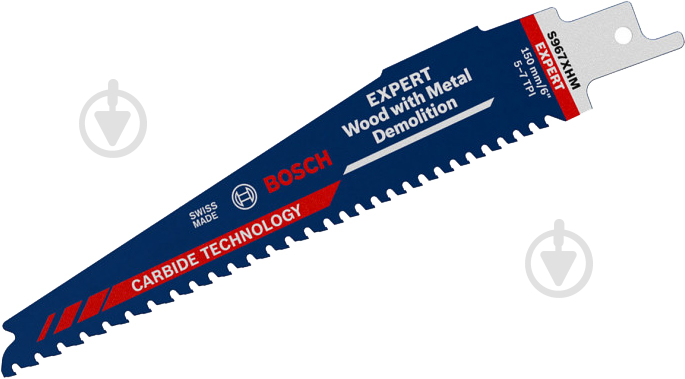 Пилка для шабельної пили Bosch S967XHM Tough Metal Embedded Wood 1 шт. 2608900396 - фото 1