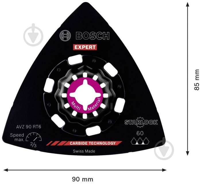 Платформа шліфувальна Bosch Expert Carbide-RIFF AVZ 90 RT6 2608900049 - фото 4