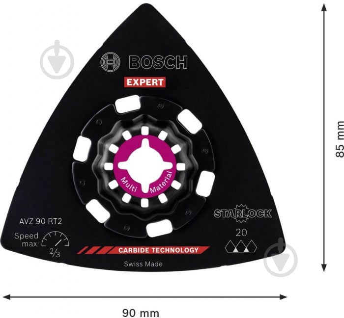 Платформа шліфувальна Bosch Expert Carbide-RIFF AVZ 90 RT2 2608900045 - фото 3