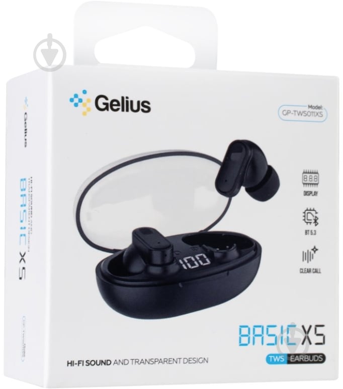 Навушники бездротові Gelius Pro Basic GP-TWS011XS black (00000099388) - фото 4