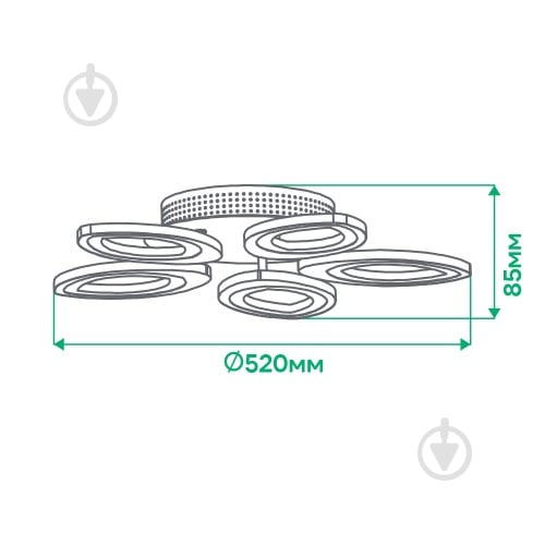 Люстра світлодіодна ARDERO білий AL6155ARD 63W SOFI - фото 2