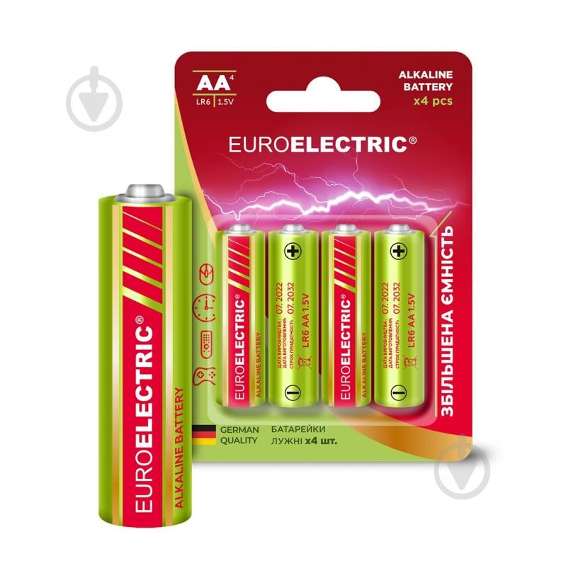 ᐉ Батарейки Euroelectric AA (пальчикові) 4 шт. (BL-AA-EE(4)PE) • Краща ...