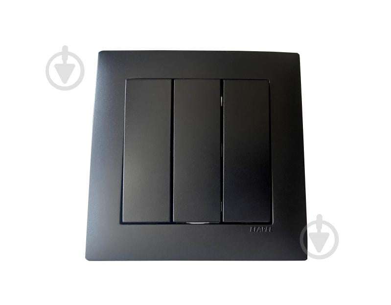 Efapel Logus без подсветки 10 А 250В черный 21088 TPM - фото 1