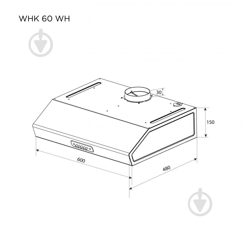 Витяжка Pyramida WHK 60 WH - фото 6