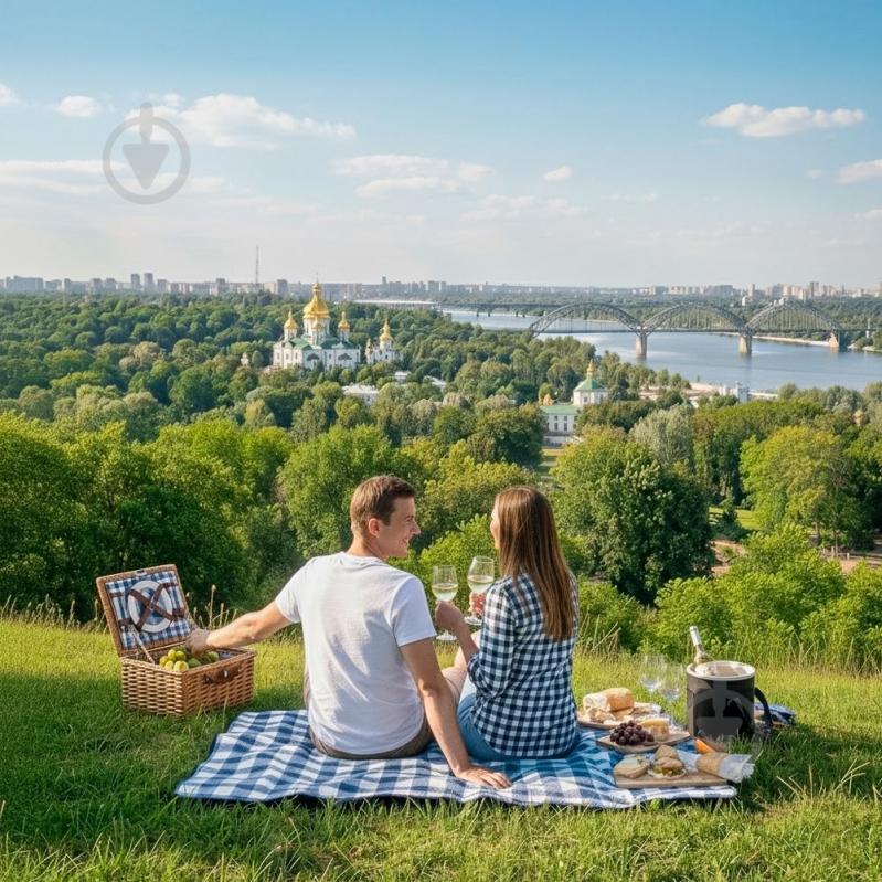 Плед Picnic 130x180 см синий с белым Soft Me - фото 9