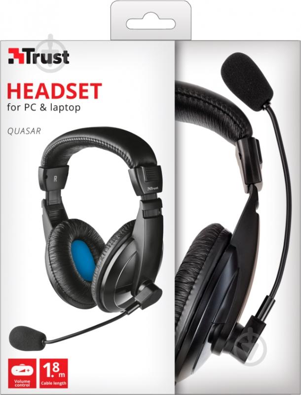 Гарнитура Trust Quasar Headset for PC and laptop 21661 (21661) - фото 7