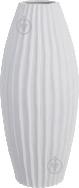Ваза керамическая Stripe 19.5х44.5 см 44,5 см белая 17012 - фото 1 Ваза керамическая Stripe 19.5х44.5 см 44,5 см белая 17012 - фото 1