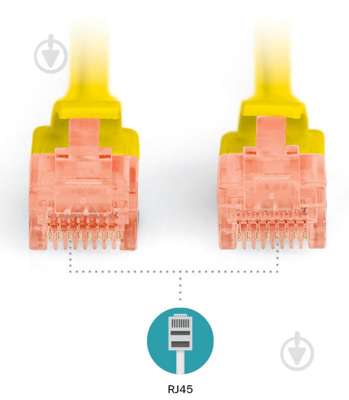 Патч-корд Digitus Cat 6 UTP AWG 26/7 CCA PVC 1 м желтый - фото 2