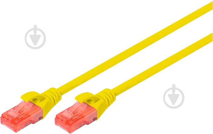 Патч-корд Digitus Cat 6 UTP AWG 26/7 CCA PVC 1 м желтый - фото 1