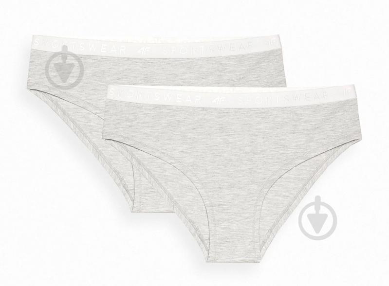 Трусы женские 4F PANTIES F017 (2PACK) 4FWSS24UPTSF017-27M XL серый - фото 1