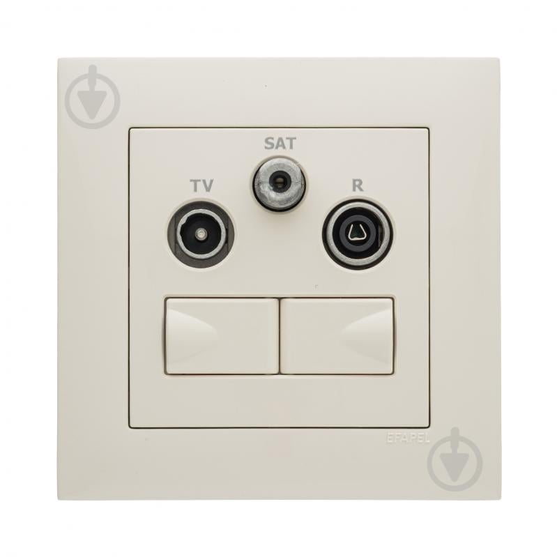 Розетка TV+R+SAT Efapel Logus компьютерная двойная IP20 слоновая кость 21546 TMF - фото 1