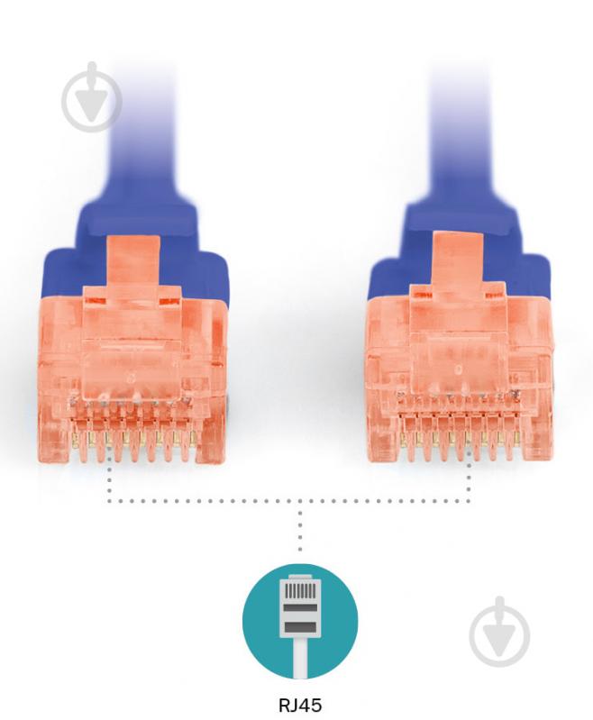 Патч-корд Digitus Cat 6 UTP AWG 26/7 CCA PVC 1 м синий - фото 4