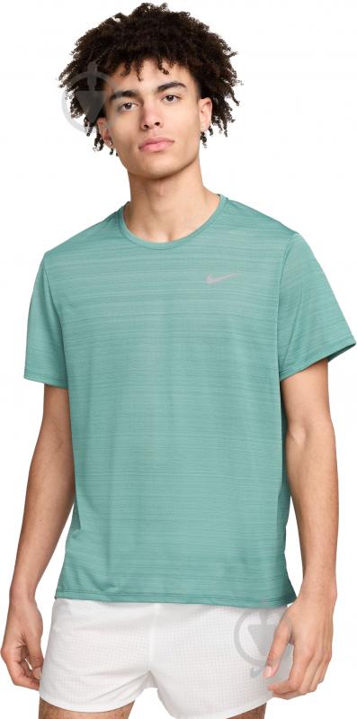 Футболка Nike M NK DF MILER BREATHE SS DX0874-361 р.M зелений - фото 1