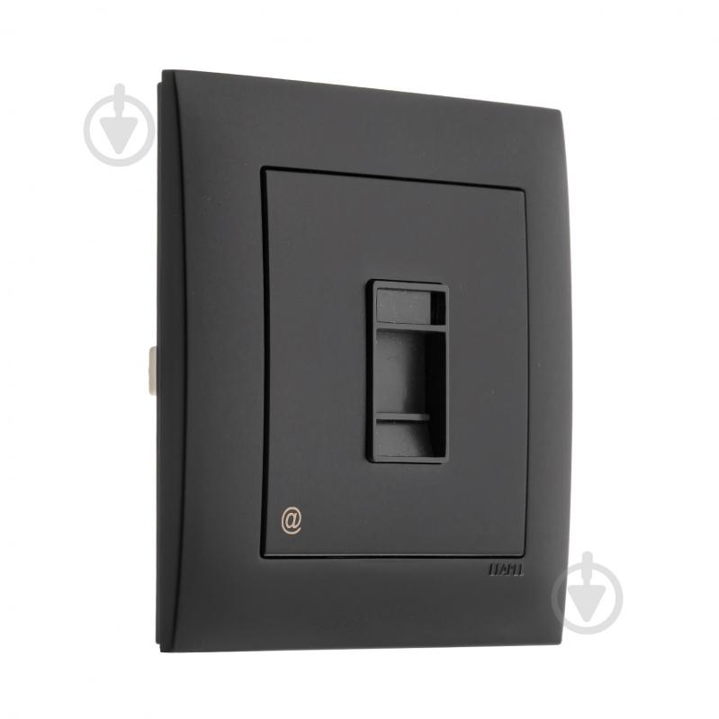Розетка компьютерная Efapel Logus IP20 черный матовый 21453 TPM - фото 2