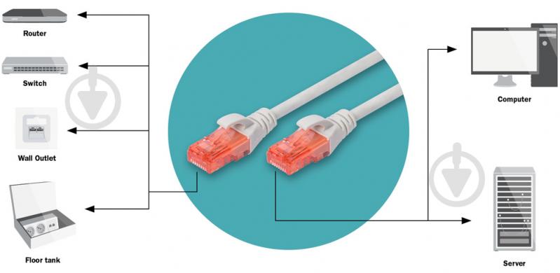 Патч-корд Digitus Cat 6 UTP AWG 26/7 Cu LSZH 20 м сірий - фото 3