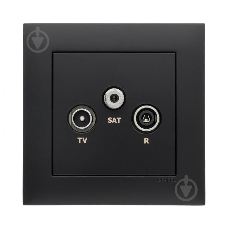 Розетка TV+R/SAT оконечная Efapel Logus IP20 черный матовый 21543 TPM - фото 1