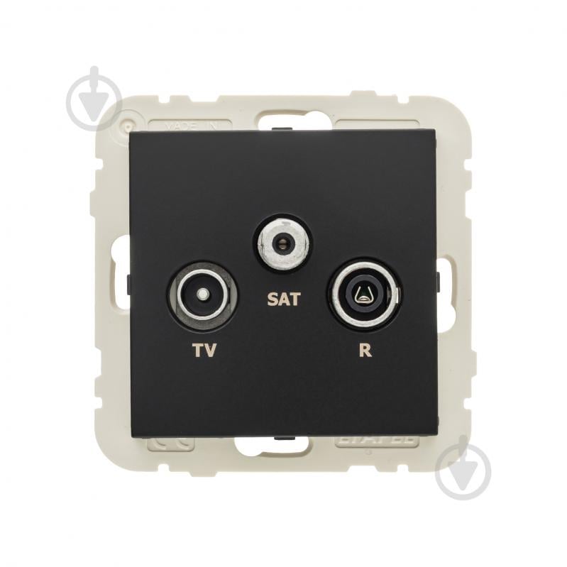 Розетка TV+R/SAT оконечная Efapel Logus IP20 черный матовый 21543 TPM - фото 3