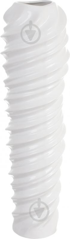 Ваза керамическая Wave 16.5х58 см 58 см белая 22992 - фото 1