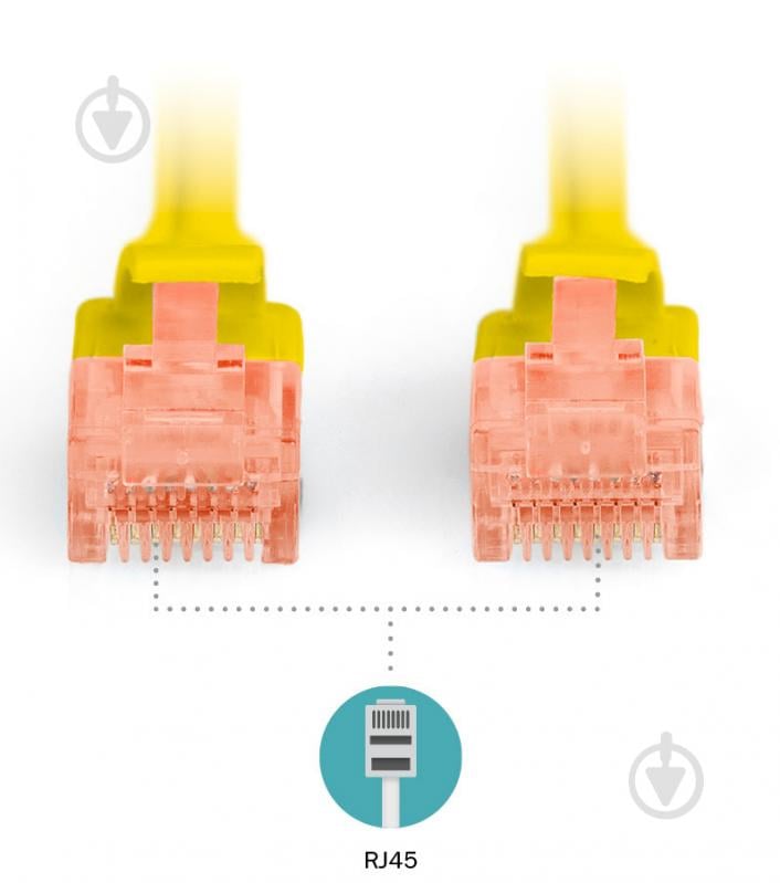 Патч-корд Digitus Cat 6 UTP AWG 26/7 Cu LSZH 2 м жовтий - фото 4