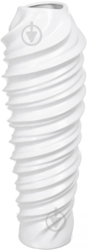 Ваза керамическая Wave 16.5х48 см 48 см белая 19992 - фото 1