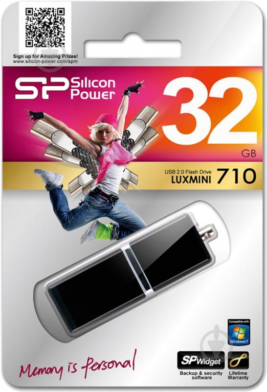 Флеш-пам'ять USB Silicon Power LUX mini 710 32 ГБ USB 2.0 black (SP032GBUF2710V1K) - фото 5