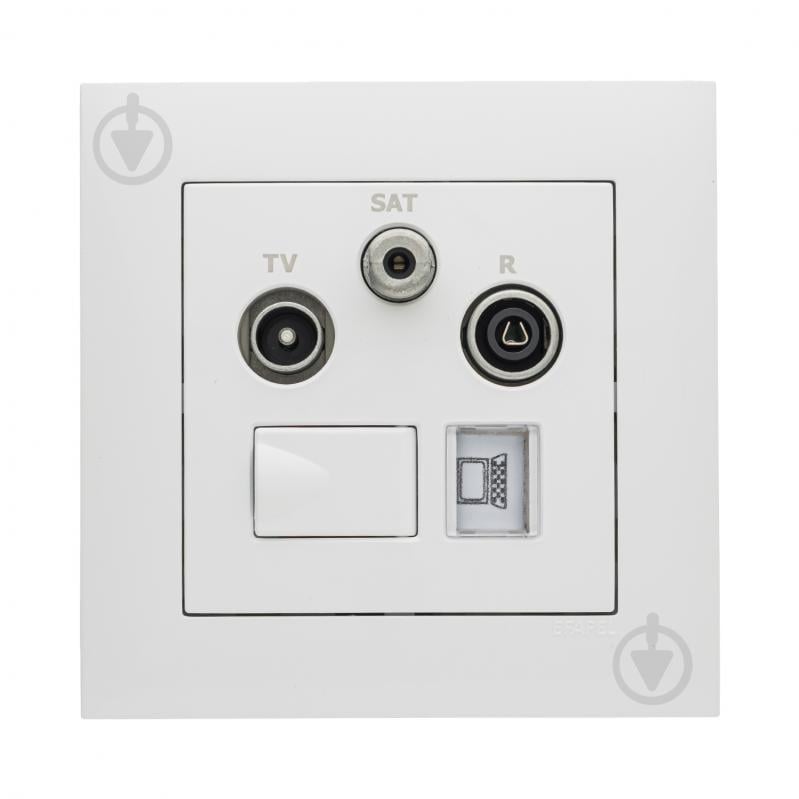 Розетка TV+R/SATкомпьютерная Efapel Logus IP20 белый 21544 TBR - фото 1