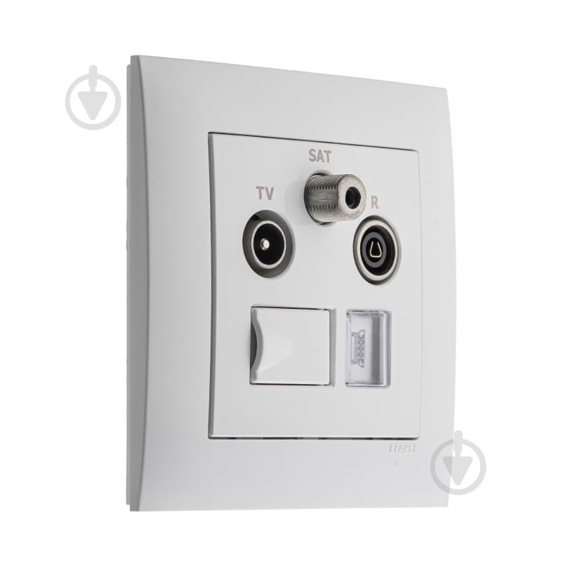Розетка TV+R/SATкомпьютерная Efapel Logus IP20 белый 21544 TBR - фото 2