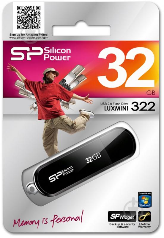 Флеш-память USB Silicon Power LUX mini 322 32 ГБ USB 2.0 black (SP032GBUF2322V1K) - фото 4