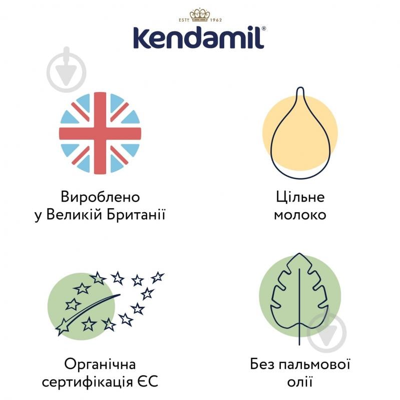 Суха молочна суміш Kendamil Organic 1 0-6 міс 800 г (77000332) - фото 2