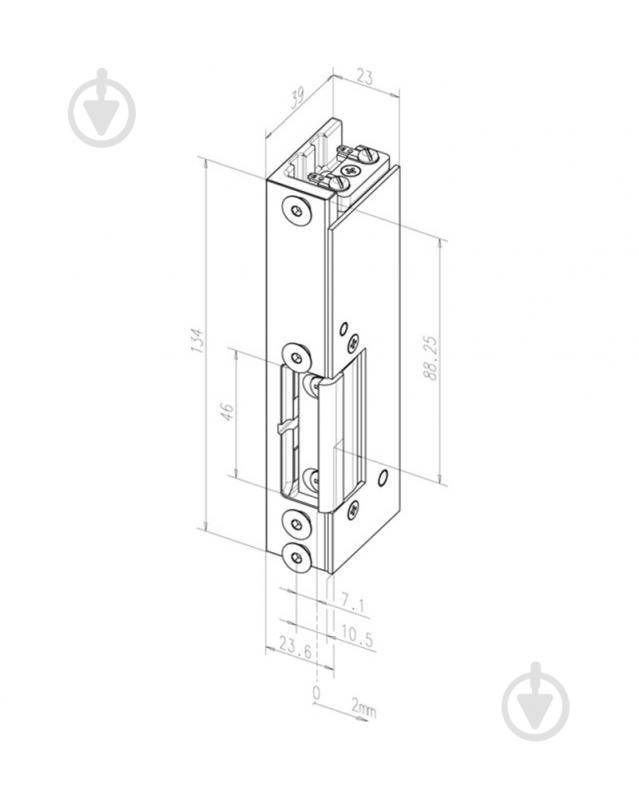 Электрозащелка EFF EFF 131FF E14 FaFix (12V_AC/DC L) ЧП для противопожарных дверей - фото 2