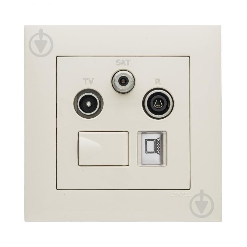 Розетка TV+R/SAT Efapel Logus IP20 слоновая кость 21544 TMF - фото 1