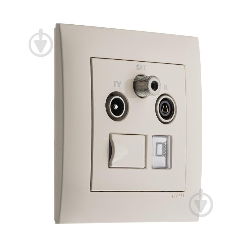 Розетка TV+R/SAT Efapel Logus IP20 слоновая кость 21544 TMF - фото 2