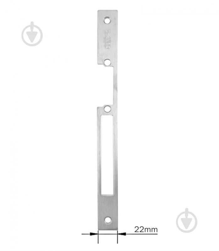 Планка ответная DORCAS L22 HZ INOX 250 мм 22 мм прямая - фото 3