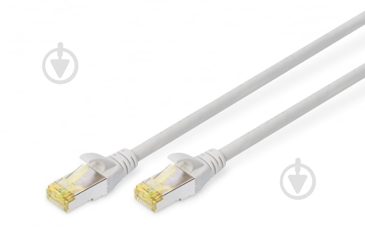 Патч-корд Digitus CAT 6a S-FTP, AWG 26/7 0,25 м сірий - фото 1