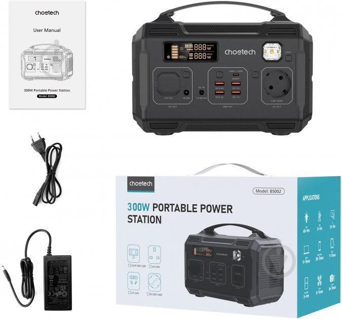 Зарядна станція Choetech 300W Portable Power Station (BS002-V2) - фото 7